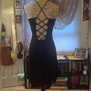 Flirty Black Ruffle Minidress